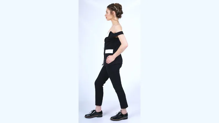 ZOOLANGA LADIES SUIT BLACK & WHITE SUIT