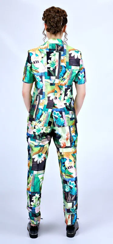 SAMAHA MULTI COLOR LADIES TWO PIECE
