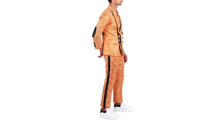WOOFY ORANGE FLAP TWILL TAPE SUIT