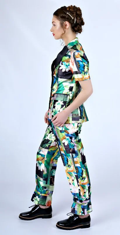 SAMAHA MULTI COLOR LADIES TWO PIECE