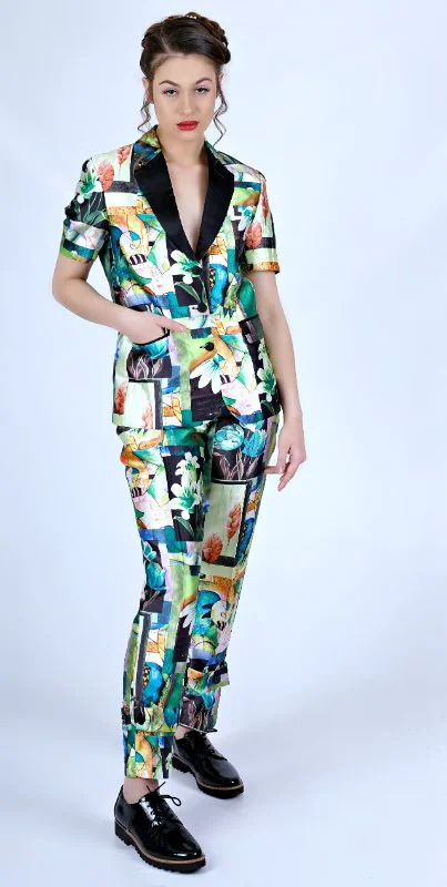 SAMAHA MULTI COLOR LADIES TWO PIECE