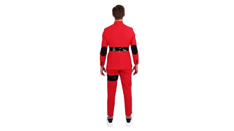 OBENTU FANCY STRIPE RED SUIT
