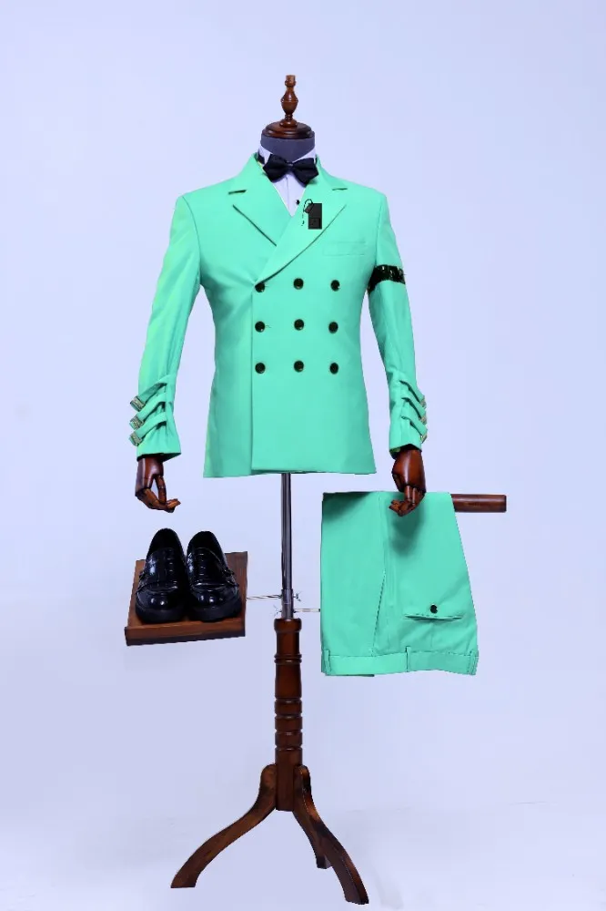 GREEN MONARCH MULTI BUTTON HAND TAILORED SUIT