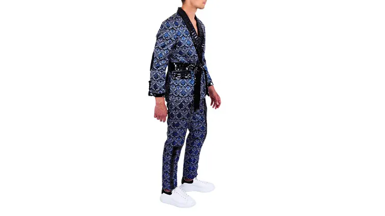DAMALIE MEN PRINT SIGNIUTE STRIPE SUIT